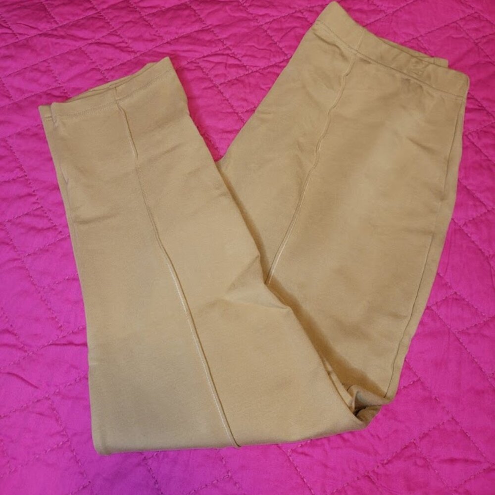 Lilly Pulitzer Travel Pants – Ponte, Size XL, Khaki Camel Ankle Pants